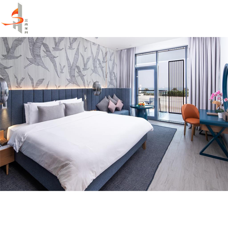 2021 Hot Sale Modern Luxury Design Dubai Hotel Complete Bed Room Furniture Hotel BedRoom Set