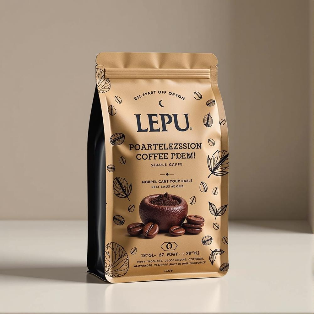 Biodegradable coffee bag custom paper coffee packaging bag 150g 250g ethiopian coffee bags