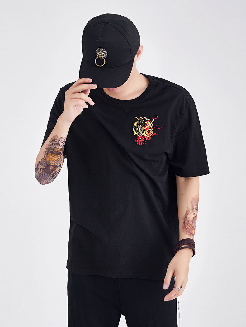 Camisetas футболка с вышивкой на заказ хлопковая футболка