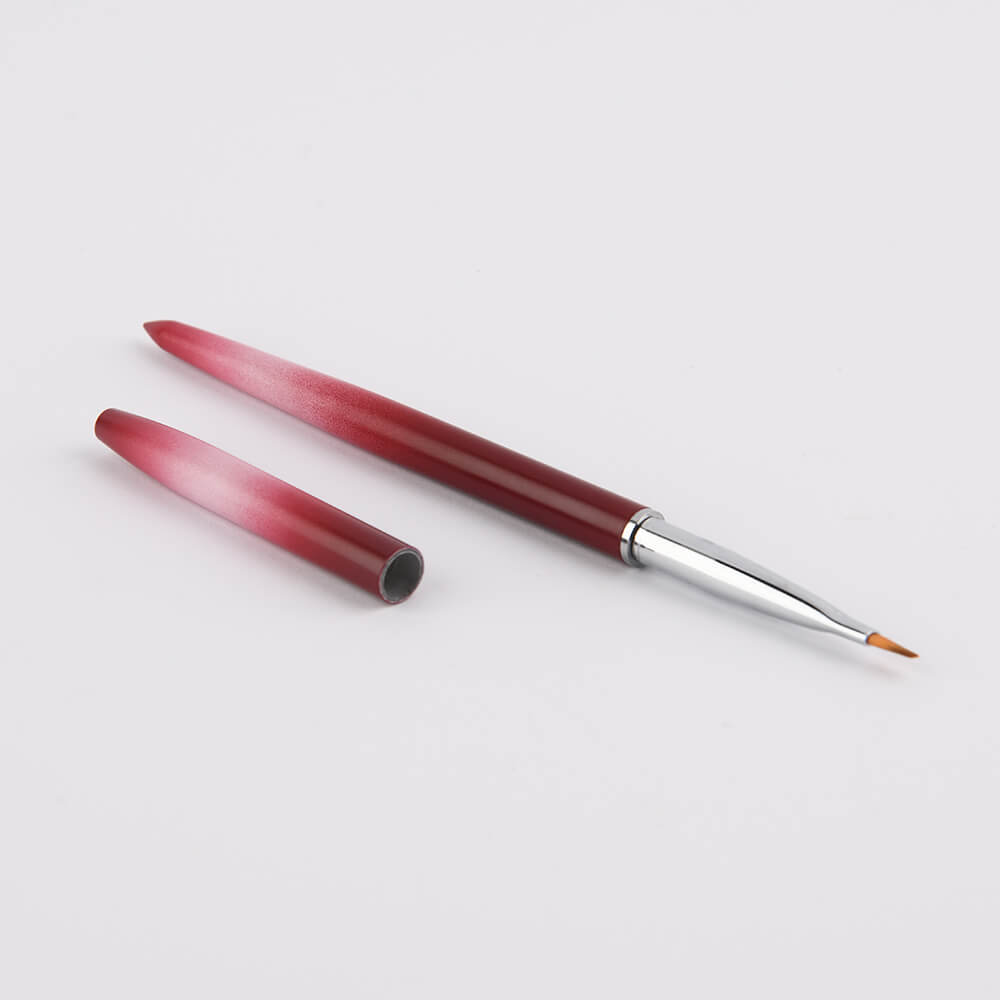 Private Lable 3D Nail Art Brush 12MM Fine Detail Nail Liner Brush Professional Flat/Oval /Slant Gel Brush Set For Nails