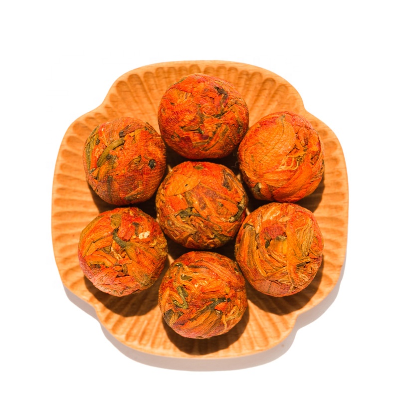 Organic Handmade Tea Balls Flower Golden Chrysanthemum Blossom Detox Dried Flower Tea Balls