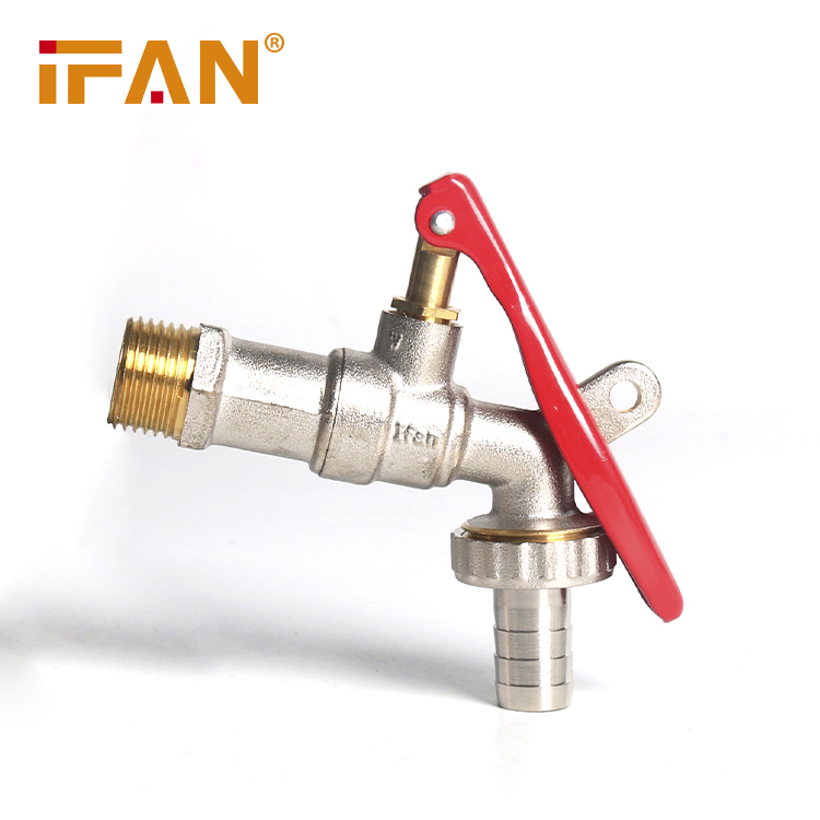 IFAN Factory Supply Lockable Brass Bib Cock Faucet Brass Water Tap With Lockable Handle For Outdoor