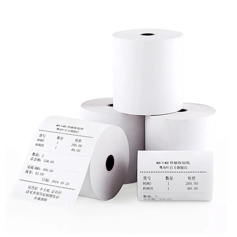 Waterproof and moisture-proof thermal paper 2 1/4 * 50 80*80mm 57*40mm thermal printer paper rolls 100 rolls per box