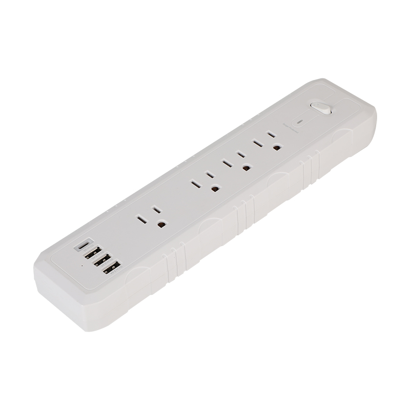 Custom USA Electrical 6 Foot Extension Cord Power Strip Protector plug USB