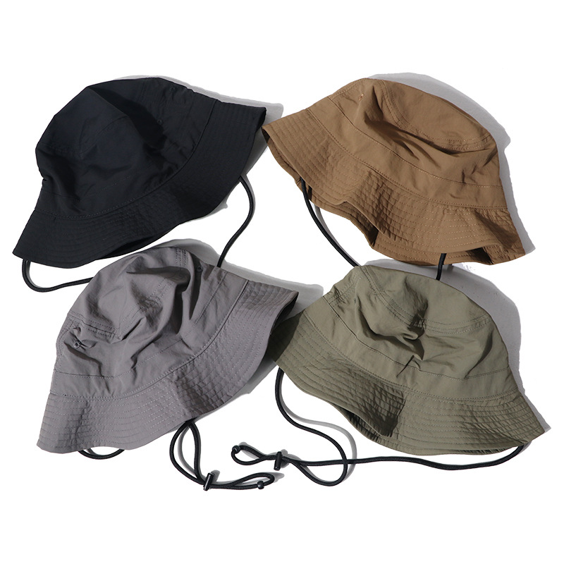 Free shipping Outdoor Mesh Sun Hat nylon bucket hat foldable camper buckets custom with string camper bucket caps custom