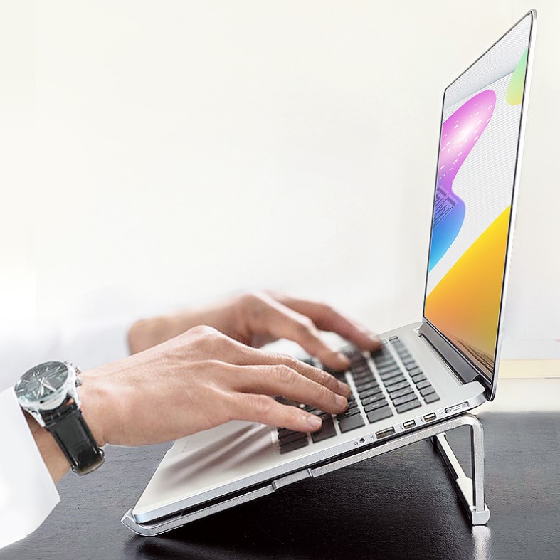 2021 New Foldable Aluminium Alloy Laptop Stand, Portable Computer Stand for 12-18" Laptop