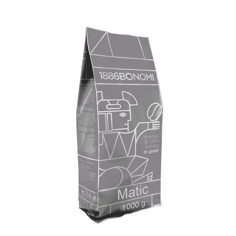 Matic BONOMI 1 кг кофейные зерна, средний жареный итальянский кофейный зерен