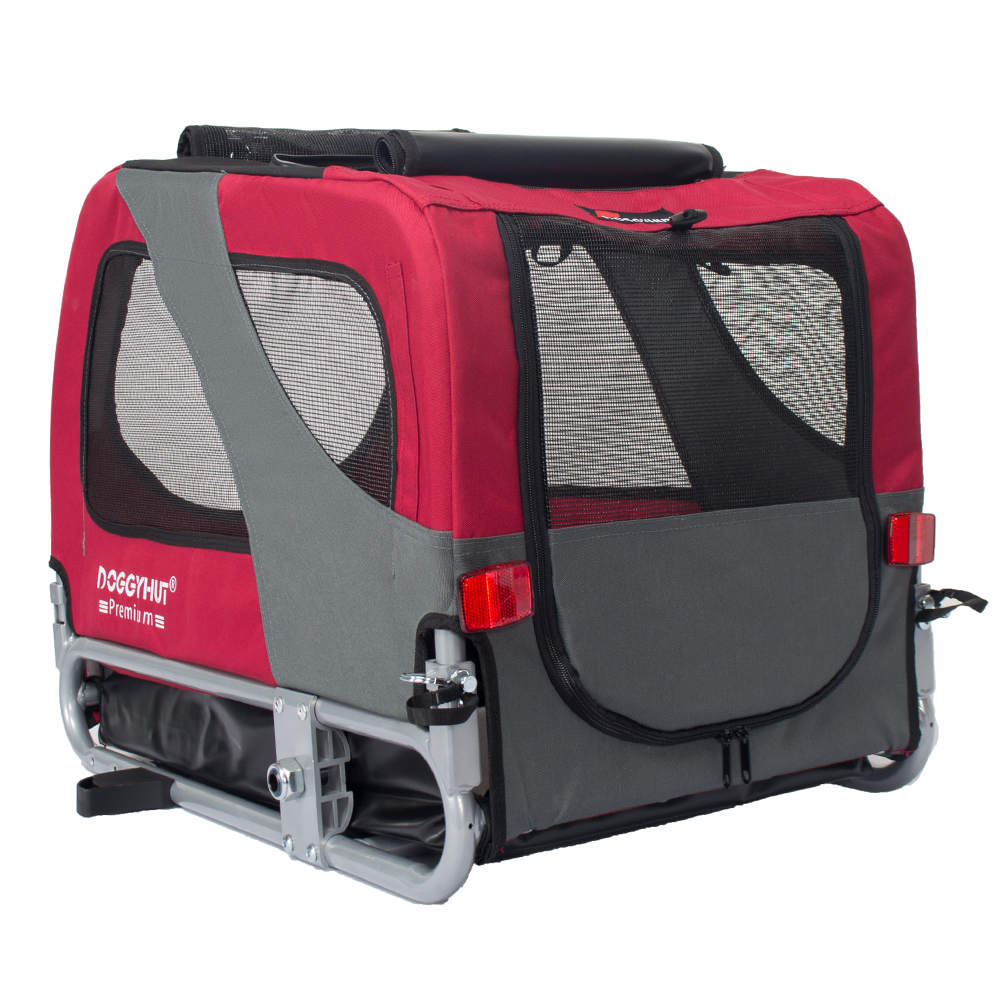 Outdoor camping bicycle trailer pet use