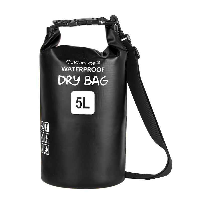 Fashion Promotional 5L 500D PVC Tarpaulin Dry Storage Bag Outdoor Sport 5L Portable Ocean Dry Bag