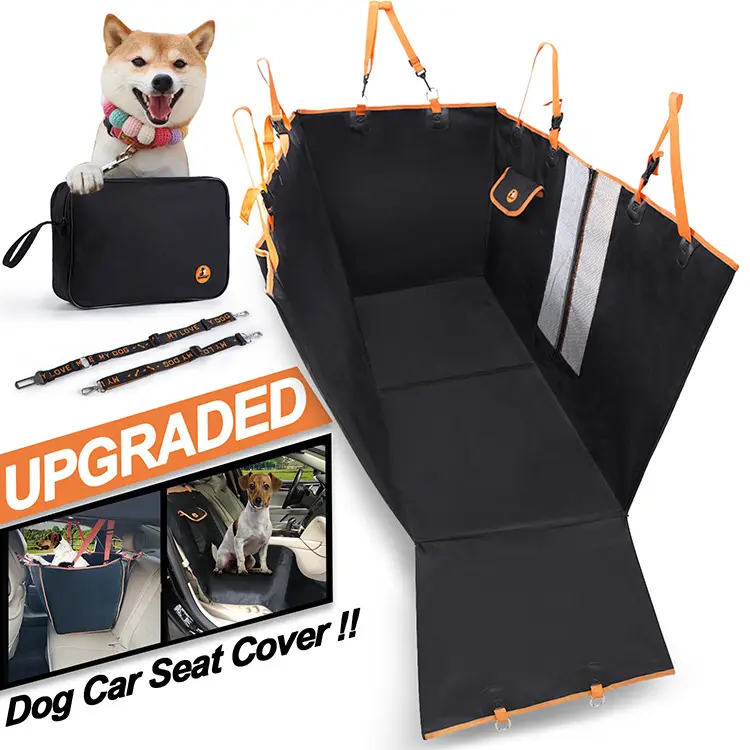 foldable waterproof car pet accessories large pet hammock back seat full cover dog seat cover