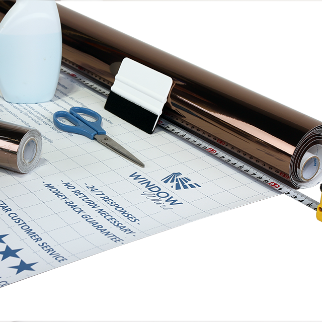 WINDOW WHIRL Sun Insulation PVC Static Cling Stickers PET Heat Rejection Glossy Privacy Door Mirror Window Film
