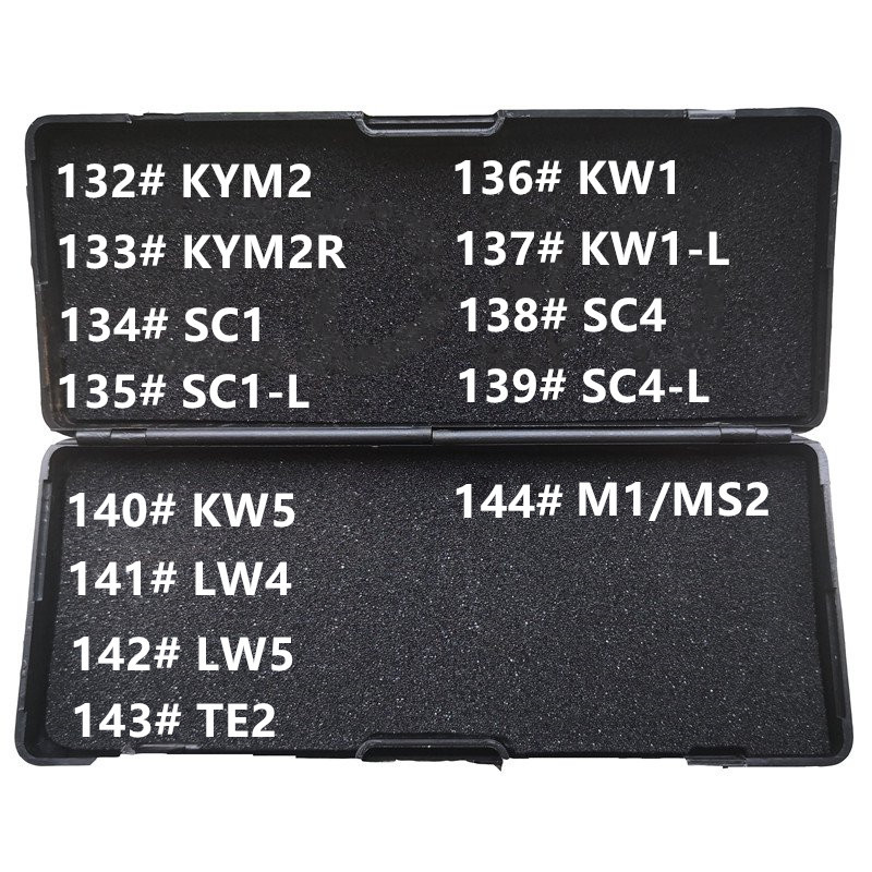 Набор отмычек Lishi KW1 KW5 SC1 SC4 LW4 LW5 HU66 HU101 HU100R HU100 SIP22 NSN14 HY22 DAT17 MAZ24 VA2T для слесарных инструментов