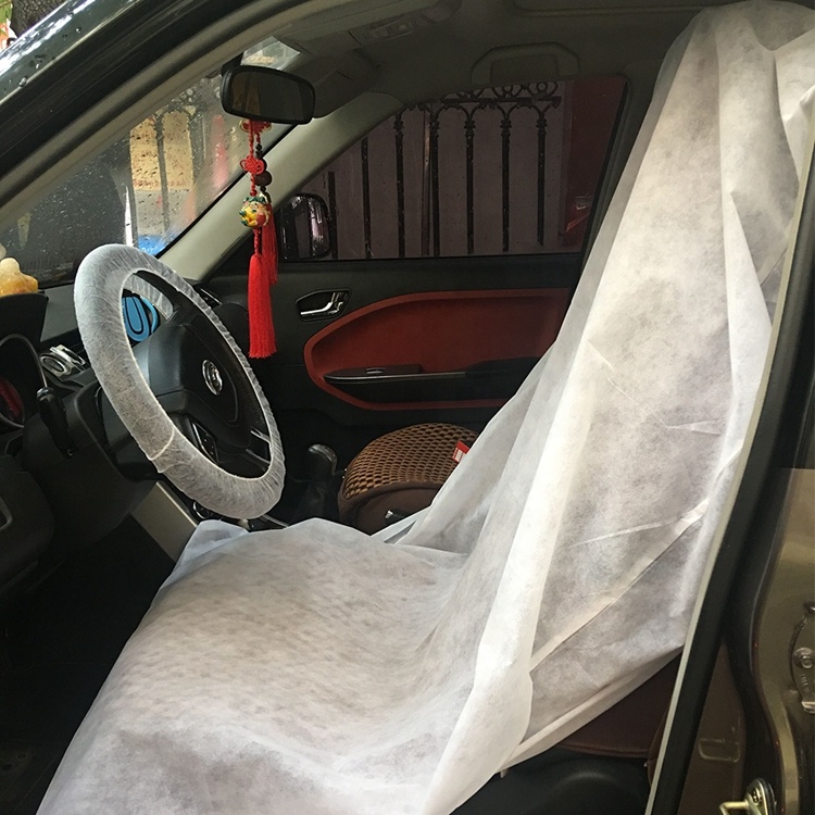 4S shop accessory waterproof plastic disposable custom logo car seat protector cover set 5 in 1