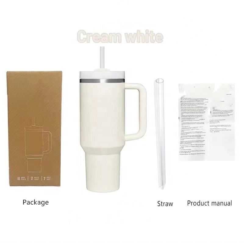 40oz car second generation stainless steel handle water cup Car cold cup Large capacity straw ice bully