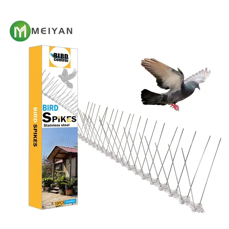 Wholesale Stainless Steel Homemade Pest Control Fence Roof Window Deterrent Repellent Scare Anti Climb Pigeons Bird Spikes
