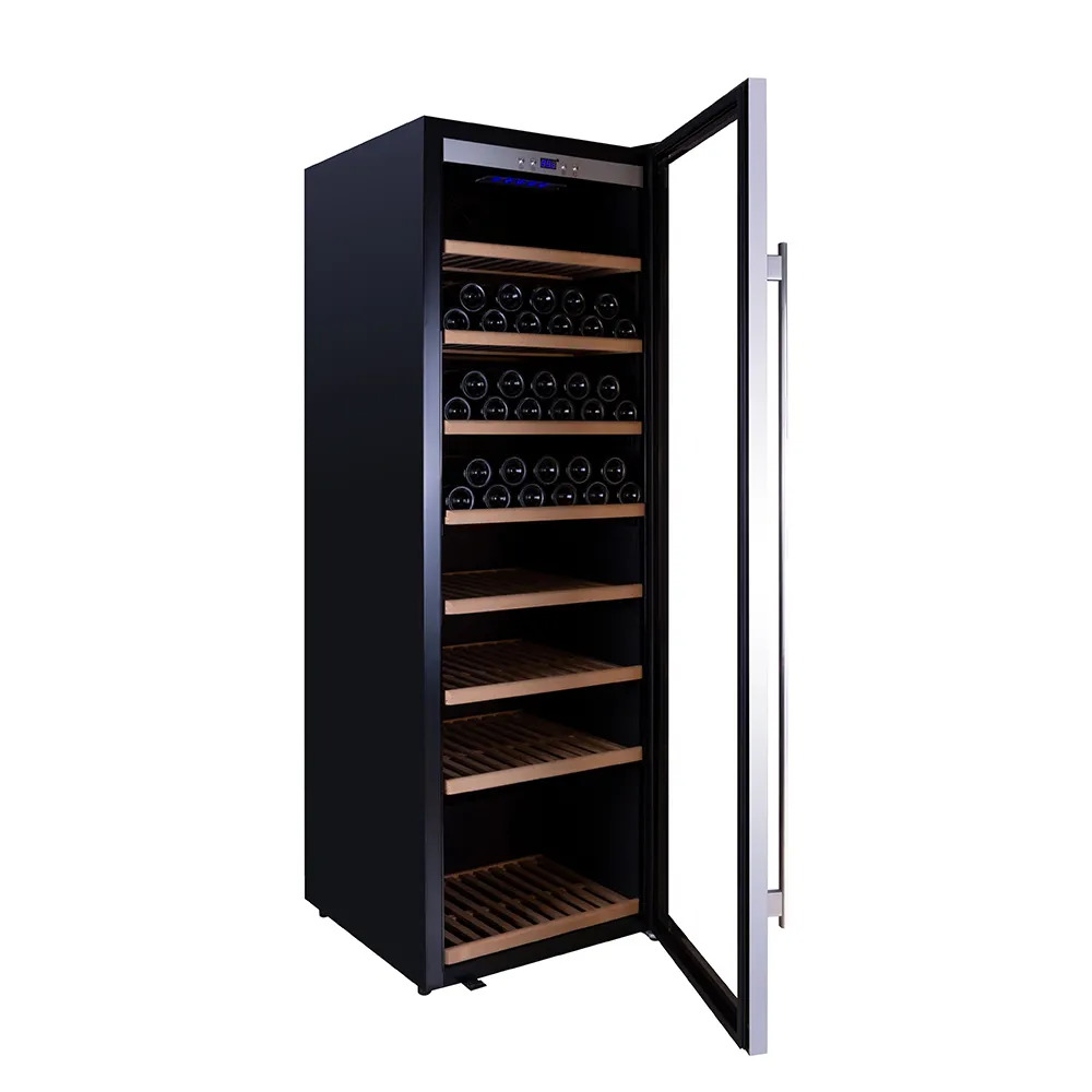 350L Hot Sale Wine Cooler Single Zone Wine Refrigerator Chiller For Hotel With LED Light With CE/CB/ISO