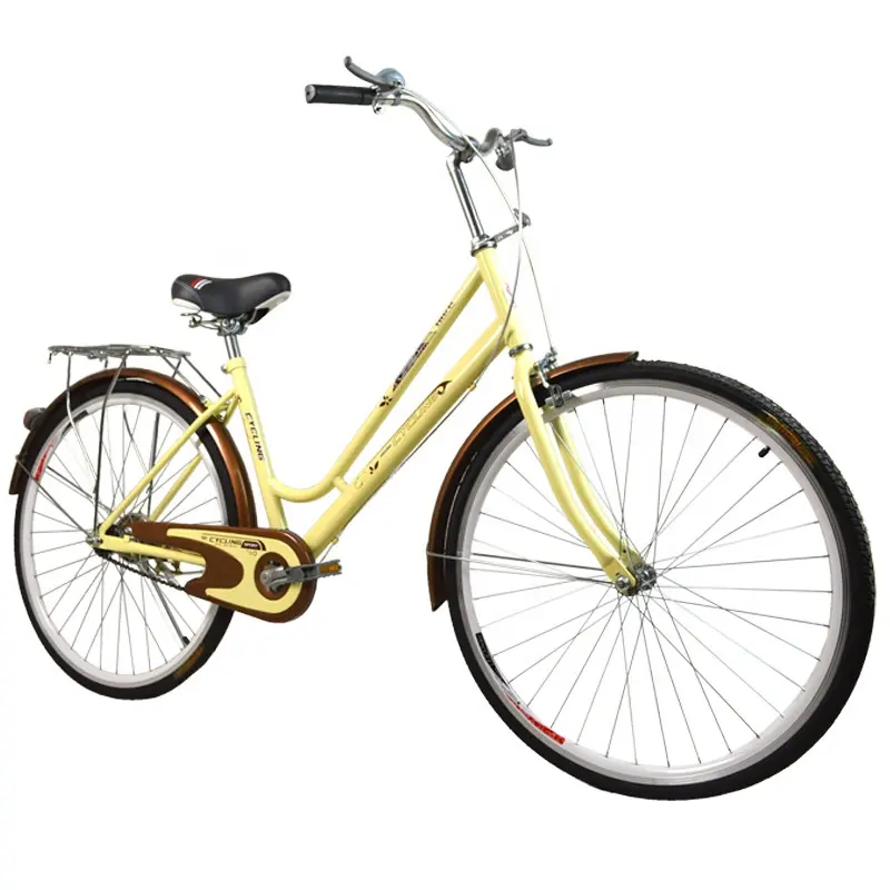 Custom color 26 inch lady city bike front wheel v brake lightweight city bike bicycle
