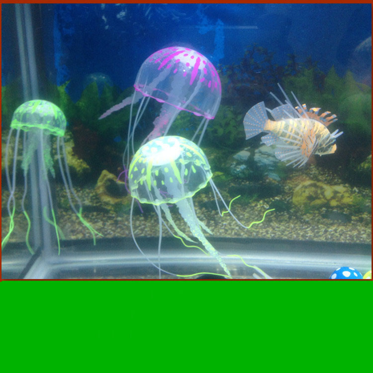 New Aquarium supplies fish tank landscaping decoration ornaments water plants soft Fluorescence simulation jellyfish