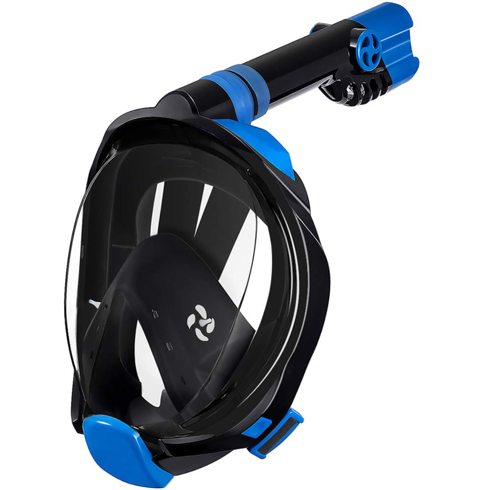 Full Face Snorkeling Mask Anti Fog 180 Degree Scuba Goggles Tempered Glass Low Volume Snorkel Set