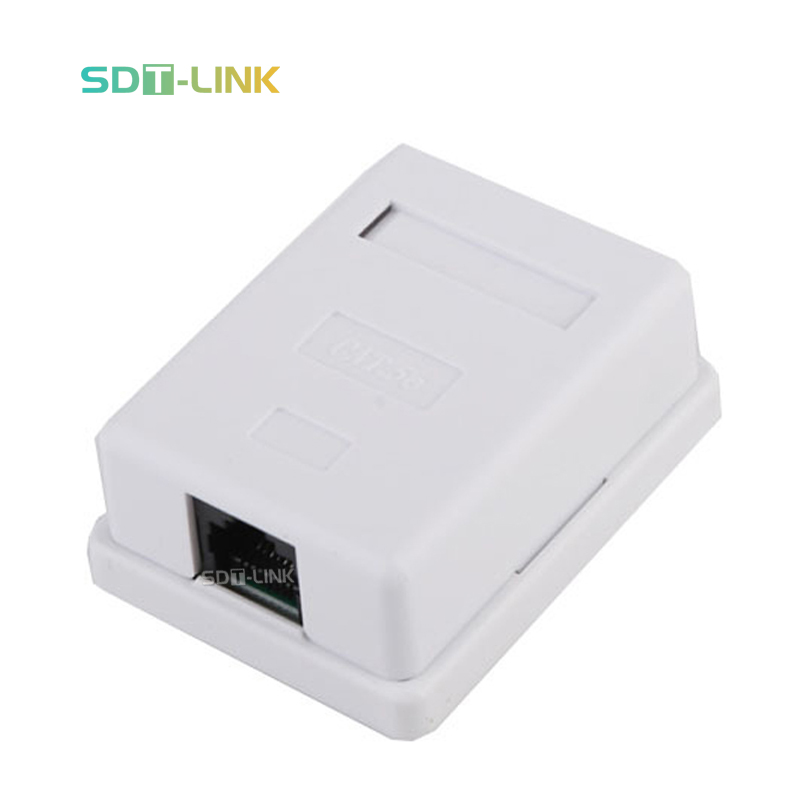 1 порт Cat 5 5e Cat5e UTP розетка для поверхностного монтажа ПВХ ABS пластиковая розетка Cat5e Rj45 пластина один 1 порт Лучшая цена
