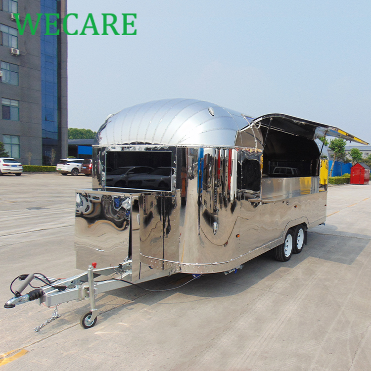 Wecare EEC действительная нержавеющая сталь Китай открытый грузовик для фаст-фуда передвижной кухонный прицеп