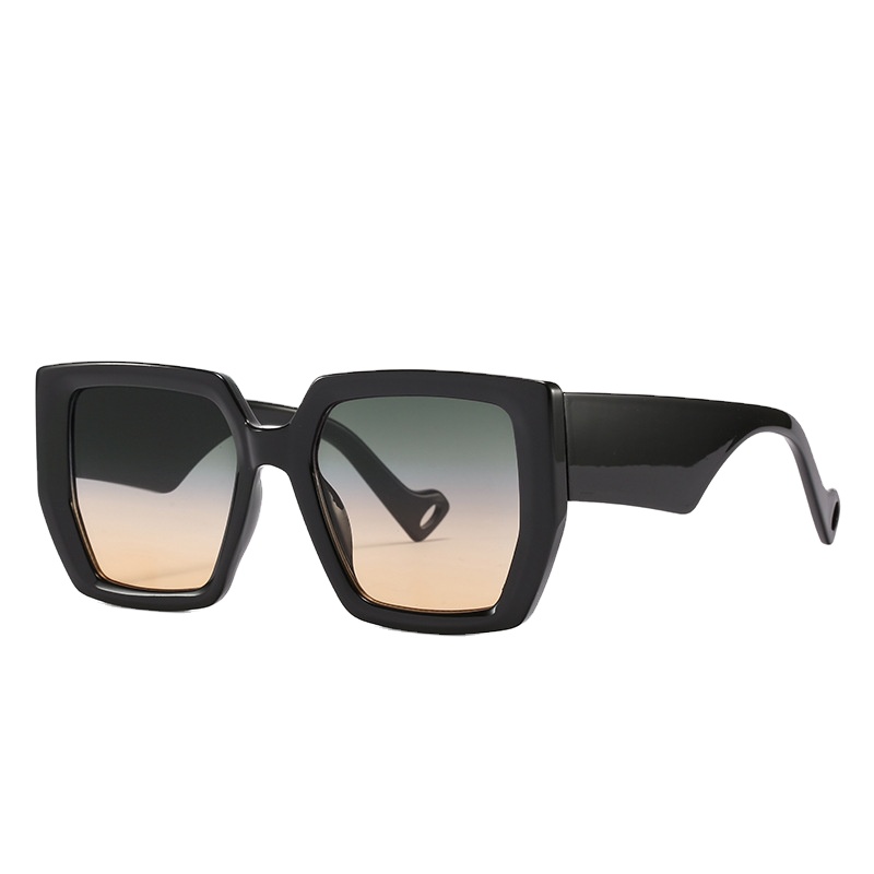 New Thick Frame Oversized Square Colorful Sunglasses Women Vintage Retro Fashion Acetate Sunglasses Newest 2021