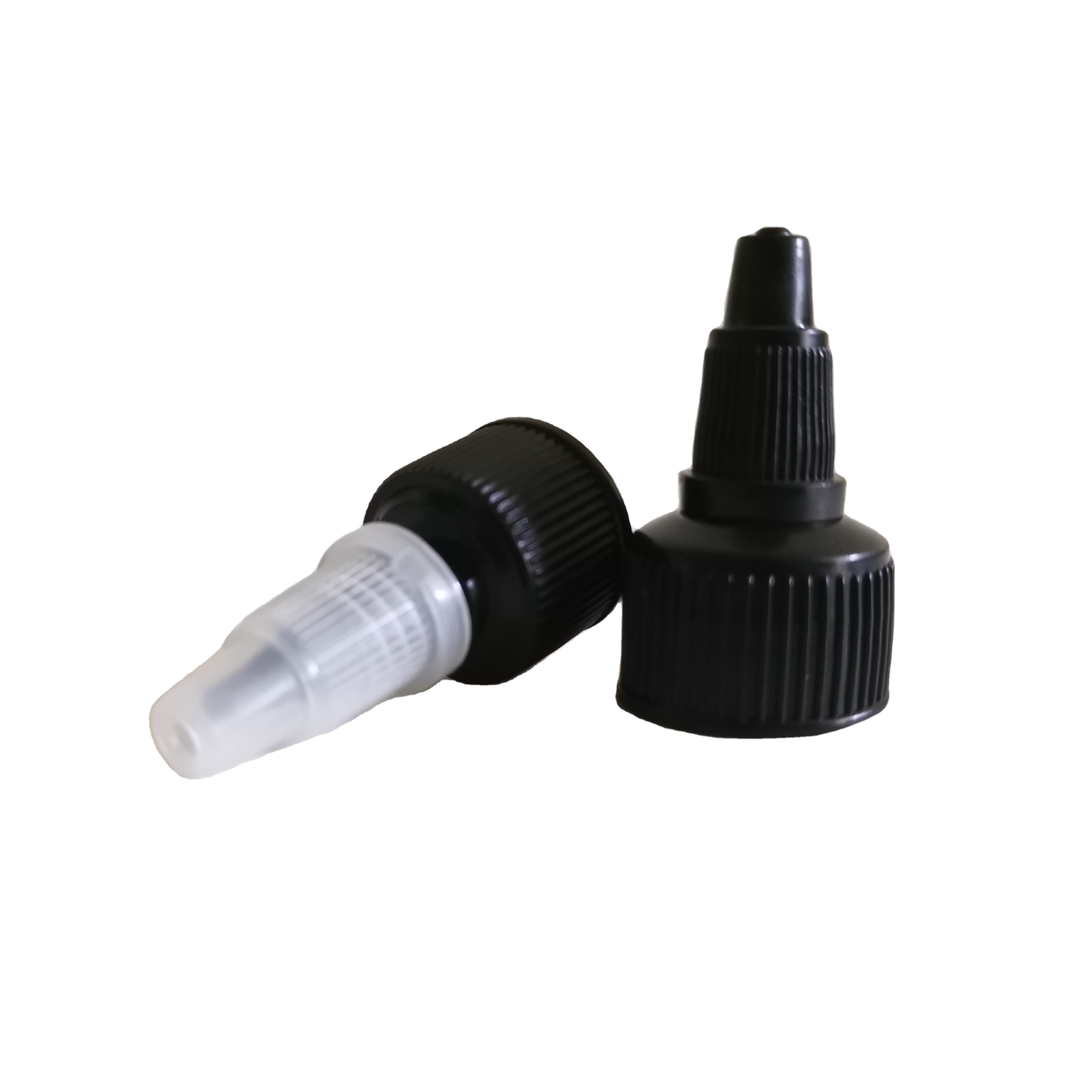 Wholesale 20/410 28/410 plastic twist top cap point mouth cap long nozzle cap