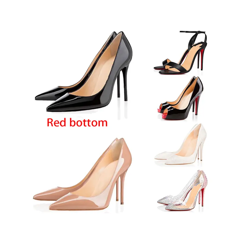 High Heels Red Bottom Sexy women footwear fashion shining pointy women's pumps heels pumps shoes women