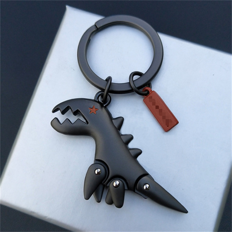 Car Keychain Cute Little Dinosaur Keychain Girl Key Pendant Creative Gift Unisex Key Pendant Couple Pendant Men's Car Keychain