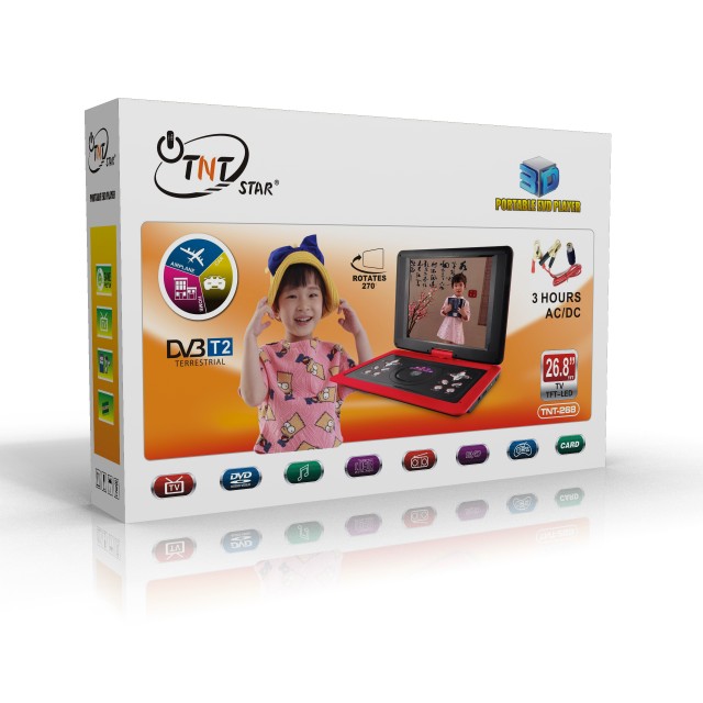HOT TNTSTAR TNT-268 Portable Dvd Player with Usb Portable MP4 Player High Quality Radio OEM