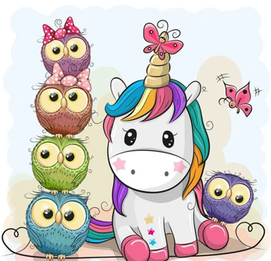 5D DIY Unicorn Diamond Painting Full Round Drill Cartoon Magic Unicorn Rhinestones Cross Stitch Mosaic Home Decor Kids Gift
