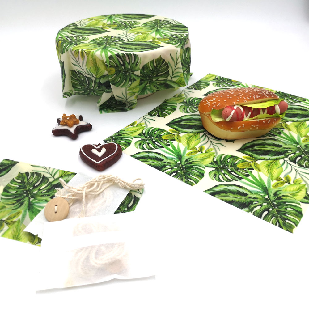 Usda Organic Beeswax Food Wrap Eco-friendly Bee's Wrap for Storage Wrappers 100% Natural Bee Wax Bag