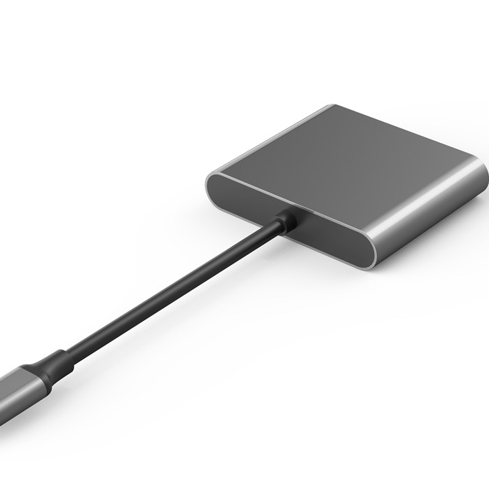 3 в 1 многофункциональная конвертер ноутбука C до USB и HD-MI 4K док-станции