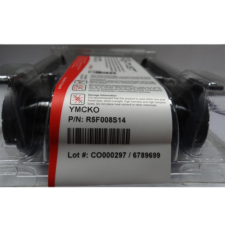Лента Evolis YMCKO R5F008S14 R5F008S140, цветная лента 300, изображения для принтера карт Primacy Zenius Elypso