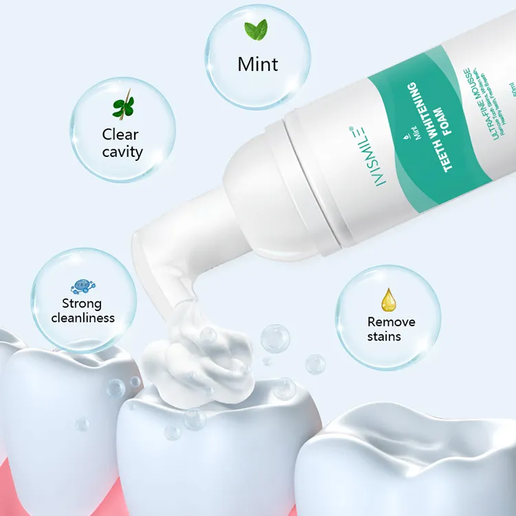 IVISMILE Mint Flavor 50ml Teeth Whitening Mousse Foam Liquid Toothpaste