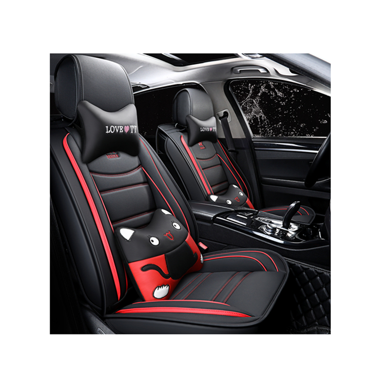 Luxury design car seat protective cover brand new design pu full set of car seat cover