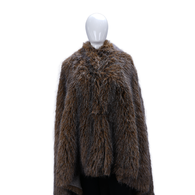 New Design Customized 100%, Polyester Fabric, Pile Height 60/90 raccoon fur (two-color tips),artifical fur for coat