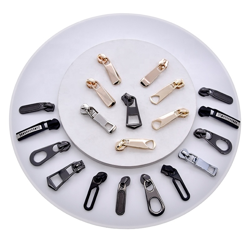 All kind of custom metal zipper pull custom wholesale bag parts zipper puller custom sliders for garment