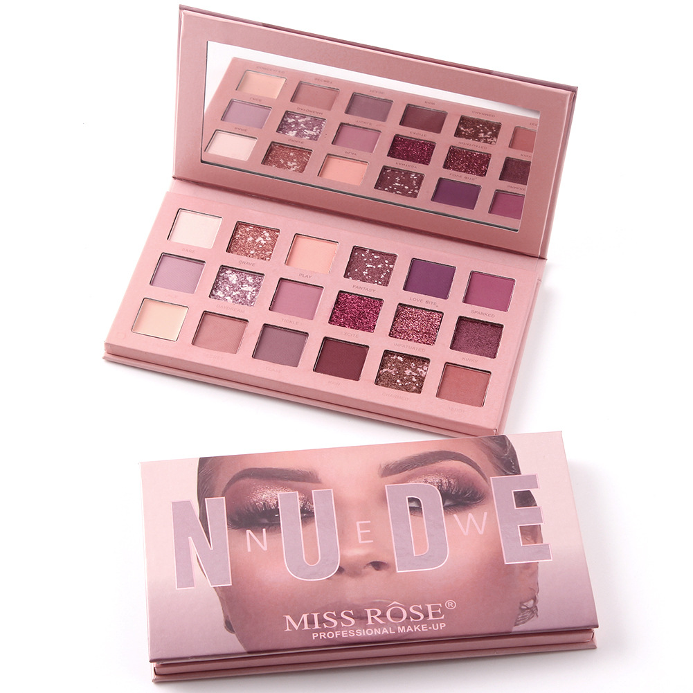 Блестящие тени для век huda с высоким пигментом, Палетка теней для век MISS ROSE beauty, косметика, Палетка теней для век, косметика