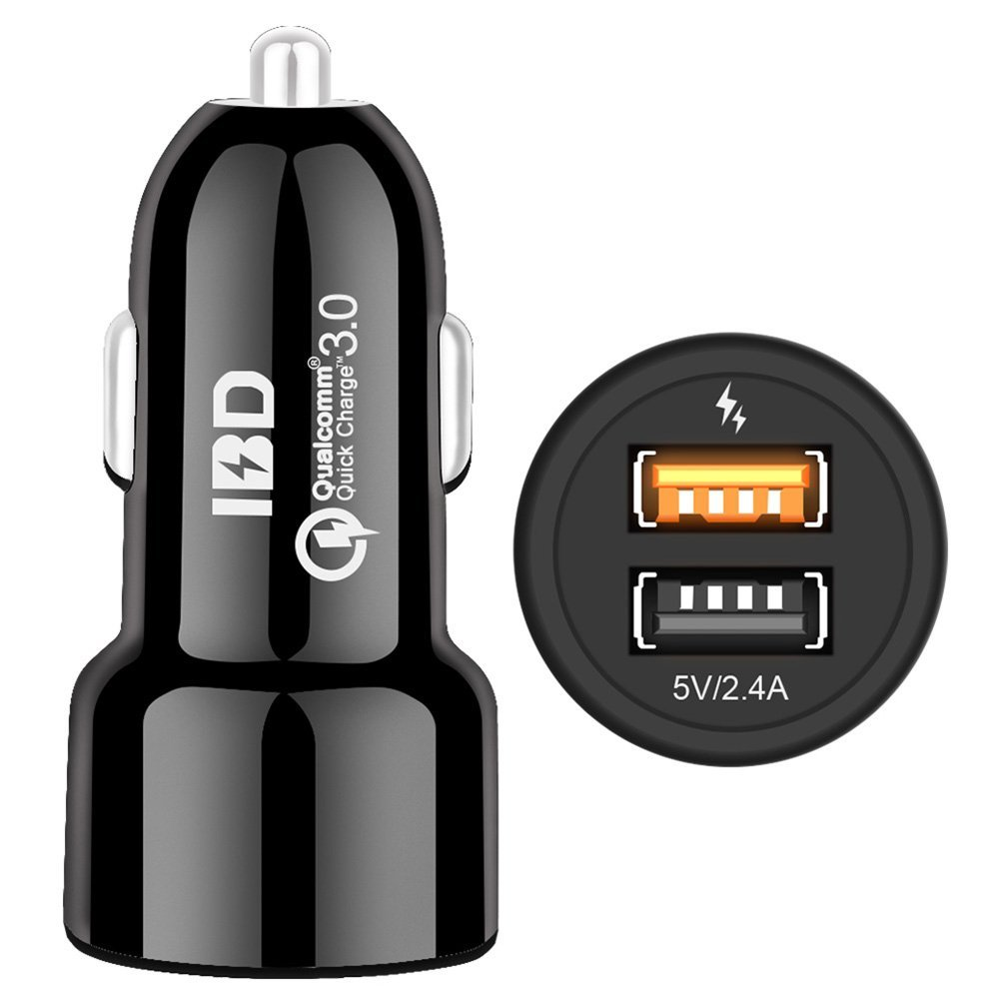 QC3.0 автомобильное зарядное устройство с двумя USB-портами, автомобильное зарядное устройство для мобильного телефона, хорошее качество