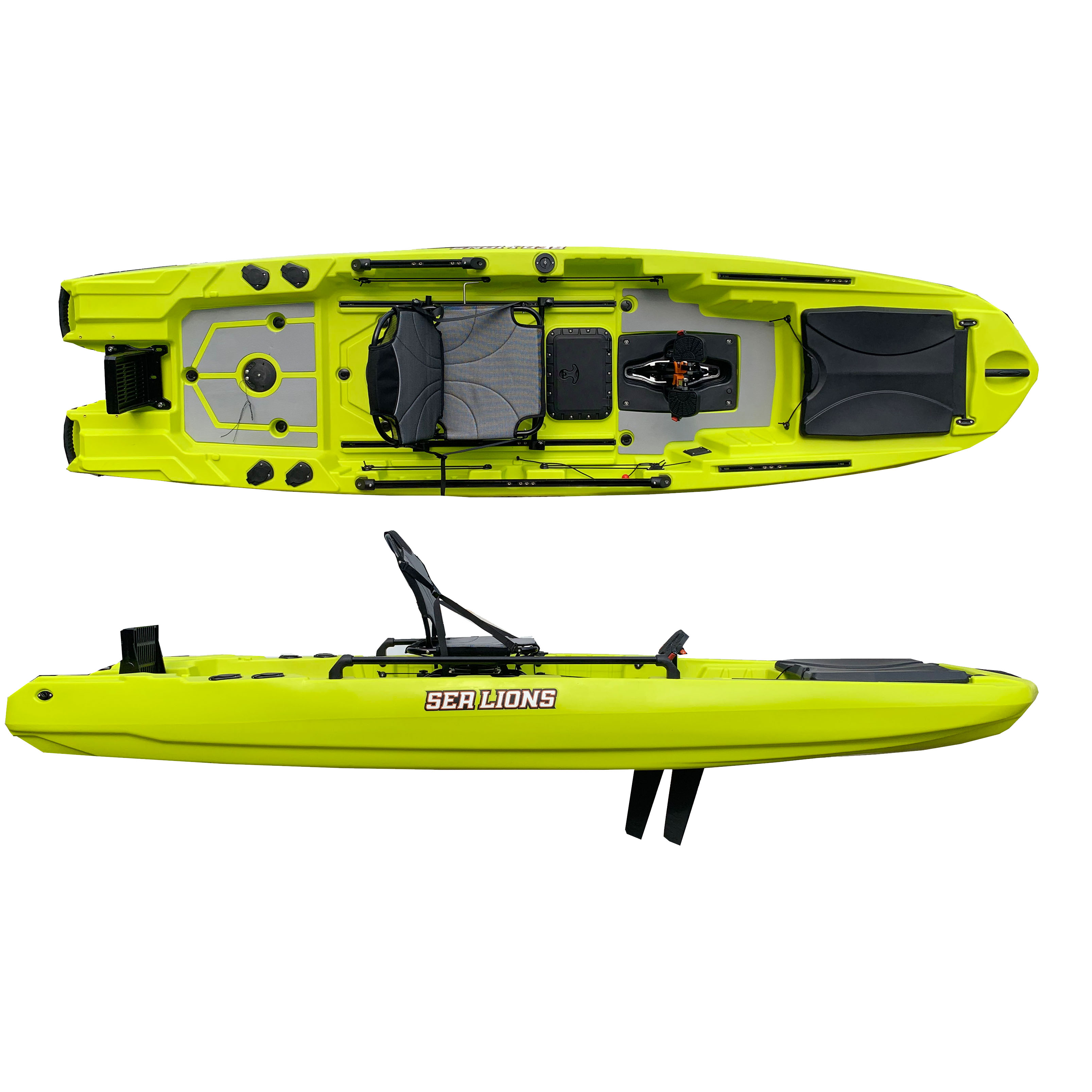 Ноль байдарка skiff 2023 Лучший 12 футов новый дизайн набор на верху приманка соло Педальная система привода рыболовное каноэ/каяк kaкак с электрическим мотором