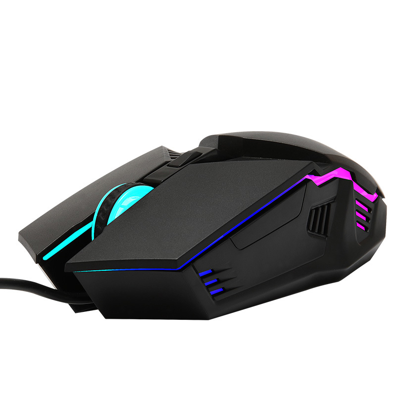 Проводная игровая Механическая мышь, подсветка RGB, шесть кнопок, механическая проводная мышь