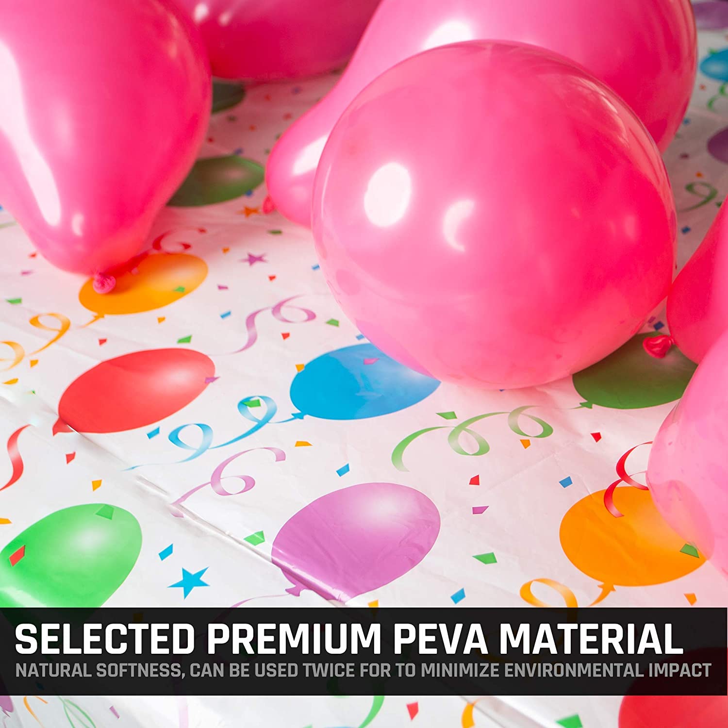 Factory Made PE Table Cover Birthday Party Balloon Decoration Plastic Table Cloth
