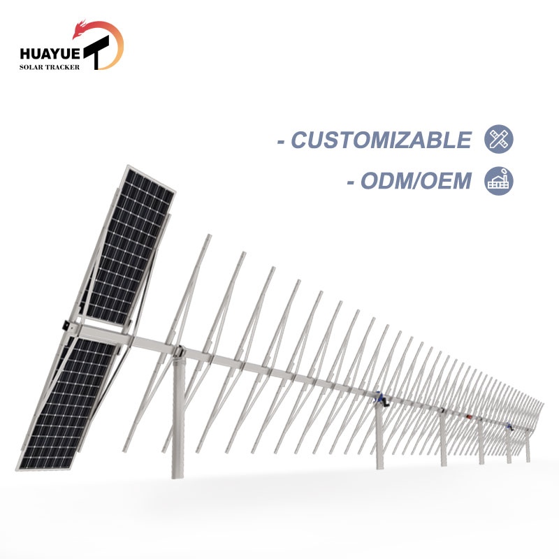 Huayue solar tracker-36kw HYP-2-60PV-210-IR-M-2SD solar tracker от производителя, одноосевой комплект солнечного трекера