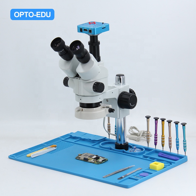 OPTO-EDU A23.1503 электронный стерео инструментов для ремонта мобильных телефонов, микроскоп