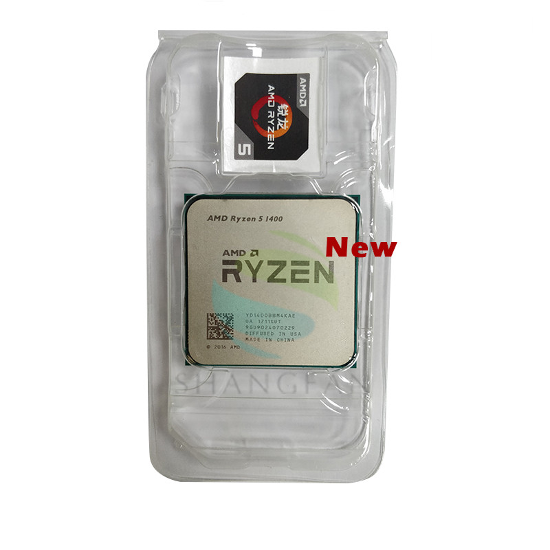 New R5 1400 3.2 GHz Quad-Core CPU Processor YD1400BBM4KAE Socket AM4