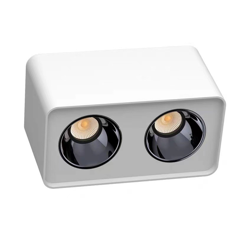 WeiYeLED 2021 New Surface Mounted Downlight Single Double Triple Four Heads Surface Mounted Downlight 8W IP54 White Black Chrome
