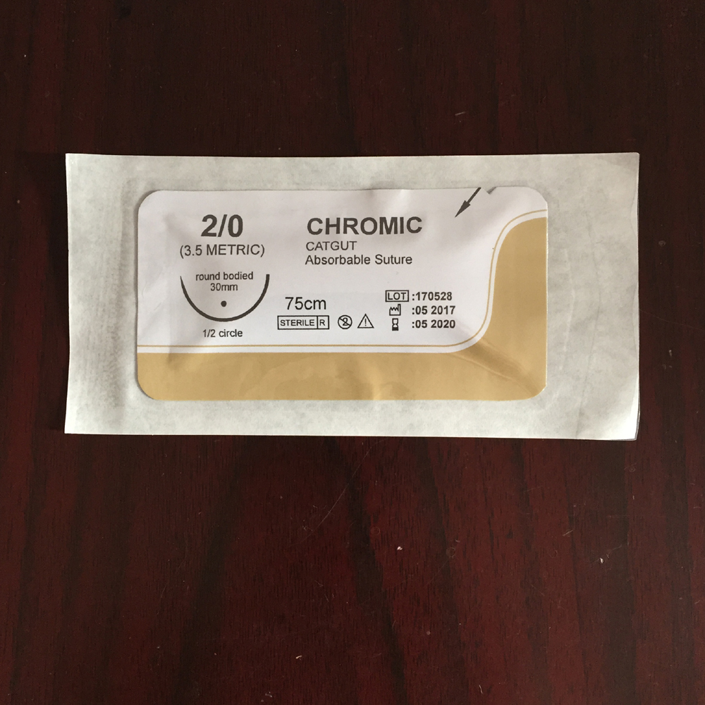 Поглощающий шов CHROMIC CATGUT