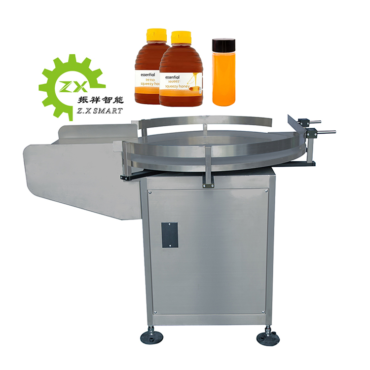 Automatic Rotary Round Plastic Glass Bottle Unscrambler Bottle Sorting Turntable Receiving Machine