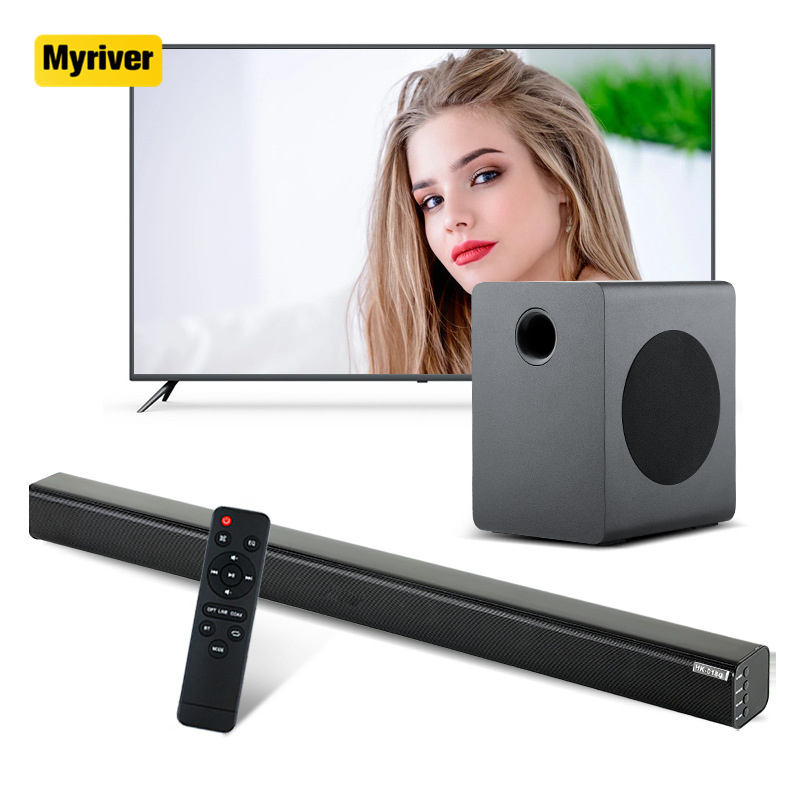 Myriver-Wireless Bluetooth Система домашнего кинотеатра, 3D-панель объемного звучания, сабвуфер с тяжелыми басами, Динамик Звуковой панели телевизора